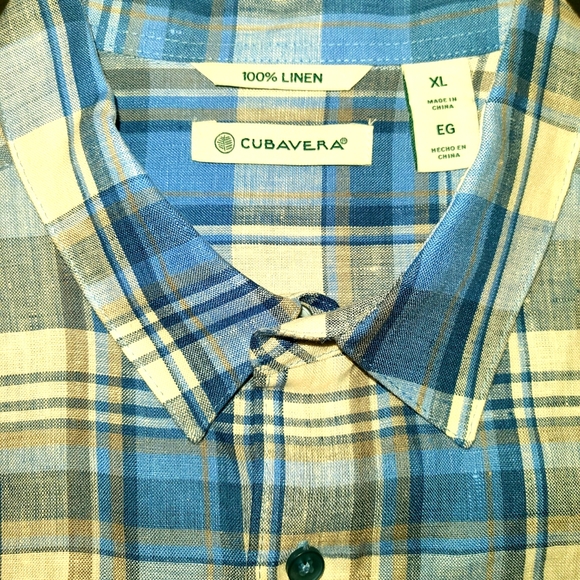 Cubavera Linen Short Sleeve Button Up New - Picture 2 of 4